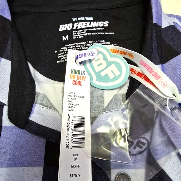 ALICE + OLIVIA Big Feelings Nico Long Sleve PJ Set. Blue/Black. Size M - Picture 11 of 12